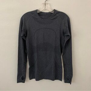 dark gray lululemon long sleeve top